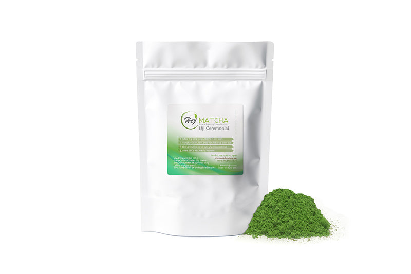 Hey Matcha ceremonial matcha productverpakking